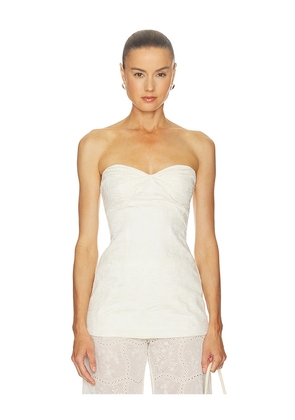 Amanda Uprichard Strapless Soho Tunic in Ivory. Size XS. Also in S, M, L, XL.