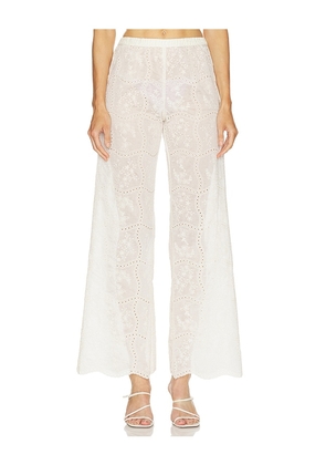 Amanda Uprichard Mariko Pants in Ivory. Size XS. Also in S, M, L, XL.