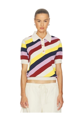Essentiel Antwerp Jollow Jacquard Polo in Multi. Size XS. Also in S, M, L, XL.