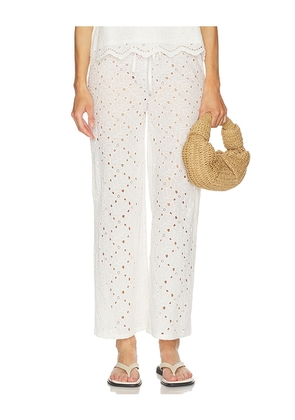 Bobi Beach Pant in White. Size XS. Also in S, M, L, XL.