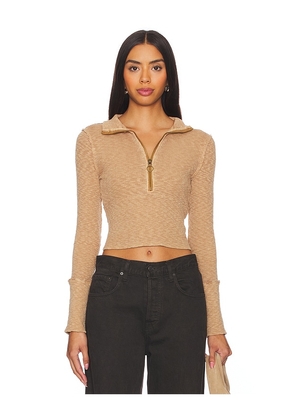 Free People x We The Free Midnight Half Zip Sweater in Tan. Size S. Also in XL.