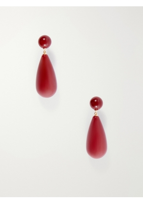 LIÉ STUDIO - The Lola Mookaite And Sterling Silver Earrings - Burgundy - One size