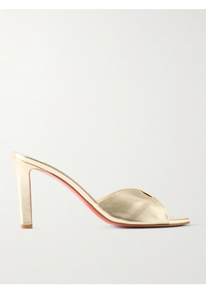Christian Louboutin - Fanny 85 Metallic Leather Sandals - Silver - IT36,IT36.5,IT37,IT37.5,IT38,IT38.5,IT39,IT39.5,IT40,IT40.5,IT41,IT41.5,IT42