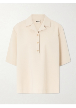 KHAITE - Loucin Naia-blend Crepe T-shirt - Neutrals - x small,small,medium,large,x large