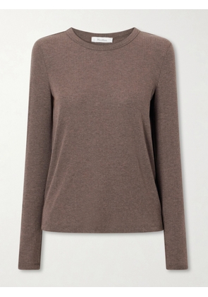 Max Mara - Salmone Ribbed Jersey T-shirt - Brown - x small,small,medium,large