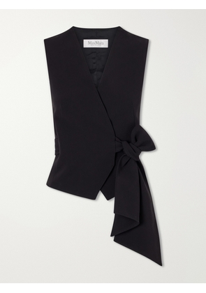Max Mara - Cropped Cady Vest - Black - UK 4,UK 6,UK 8,UK 10,UK 12,UK 14