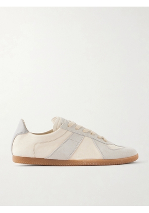 Maison Margiela - Replica Suede-trimmed Textured-leather Sneakers - Neutrals - IT35,IT36,IT37,IT38,IT39,IT40,IT41