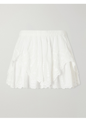 Marant Étoile - Layle Broderie Anglaise Cotton Shorts - White - FR 34,FR 36,FR 38,FR 40,FR 42,FR 44