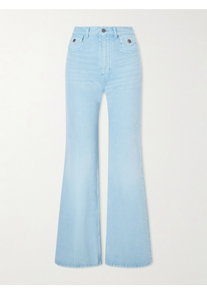 Chloé - Mid-rise Embroidered Wide-leg Jeans - Blue - 24,25,26,27,28,29,30,31,32