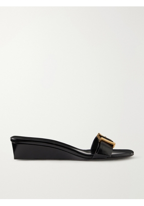 KHAITE - Manhattan Buckled Leather Sandals - Black - IT35,IT36,IT37,IT38,IT39,IT40,IT41,IT42