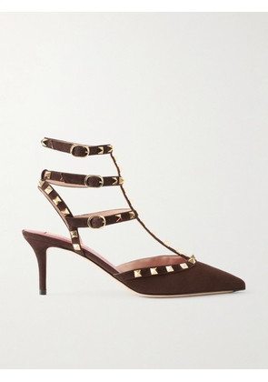 Valentino Garavani - Rockstud 65 Suede Pumps - Brown - IT35,IT36,IT36.5,IT37,IT37.5,IT38,IT38.5,IT39,IT39.5,IT40,IT40.5,IT41,IT41.5,IT42
