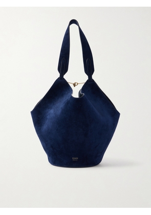 KHAITE - Lotus Suede Shoulder Bag - Blue - One size