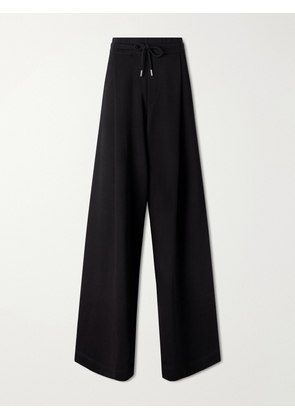 Dries Van Noten - Cotton-jersey Wide-leg Track Pants - Black - x small,small,medium,large
