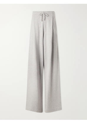 Dries Van Noten - Cotton-jersey Wide-leg Track Pants - Gray - x small,small,medium,large