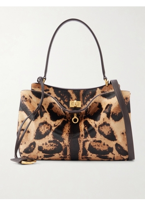 Balenciaga - Rodeo Leopard-print Leather-trimmed Pony Hair Shoulder Bag - Animal Print - One size