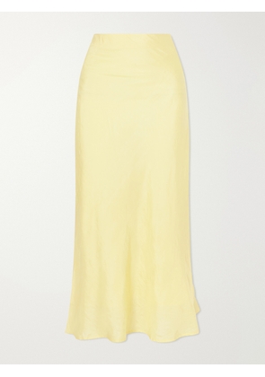 ALIX OF BOHEMIA - Lyra Sunlight Silk Midi Skirt - Yellow - x small,small,medium,large,x large