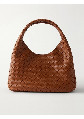 Bottega Veneta - Campana Large Intrecciato Leather Shoulder Bag - Brown - One size