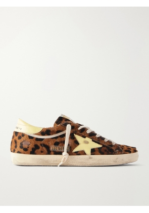 Golden Goose - Super-star Horsy Distressed Animal-print Calf-hair And Leather Sneakers - Unknown - IT35,IT36,IT37,IT38,IT39,IT40,IT41,IT42