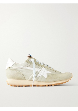 Golden Goose - Running Marathon Suede-trimmed Shell Sneakers - Green - IT35,IT36,IT37,IT38,IT39,IT40,IT41,IT42