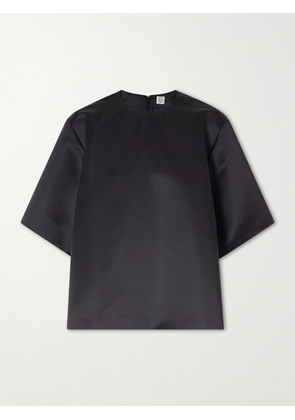 TOTEME - Duchesse-satin Blouse - Black - EU 32,EU 34,EU 36,EU 38,EU 40,EU 42
