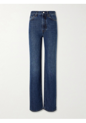TOTEME - Logo-appliquéd Mid-rise Straight-leg Jeans - Blue - 23,24,25,26,27,28,29,30,31,32