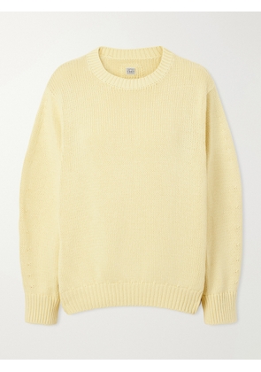 TOTEME - Oversized Organic Cotton-blend Sweater - Yellow - xx small,x small,small,medium,large,x large