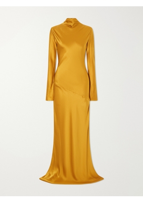 TOVE - Gio Open-back Silk-cloqué Maxi Dress - Yellow - FR 34,FR 36,FR 38,FR 40,FR 42