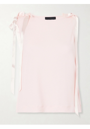 Simone Rocha - Bow-trimmed Jersey Tank - Pink - x small,small,medium,large