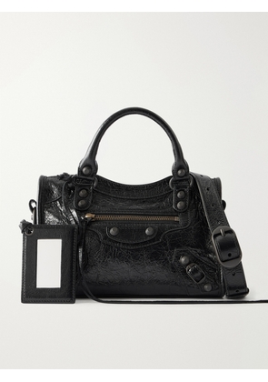 Balenciaga - Le City Crinkled-leather Mini Bag - Black - One size