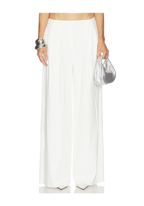Norma Kamali Mens Pleat Pant in White. Size XS. Also in S, M, L, XL.