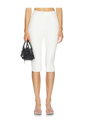 Norma Kamali Pedal Pusher Jeans in White. Size XXS. Also in S, M.