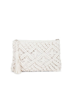 Lovers and Friends Annalise Clutch in Ivory.