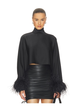 Lapointe x REVOLVE Lightweight Satin Caftan Top in Black. Size XS. Also in S, M, L.