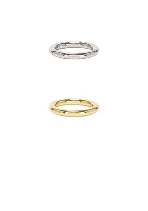 SHASHI Connor Ring Set in Metallic Gold. Size 6. Also in 5, 7.