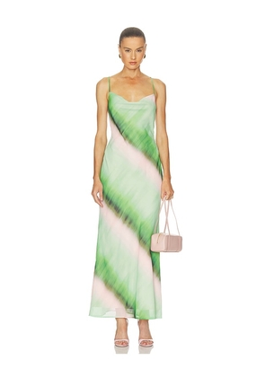 SEVEN WONDERS Biancha Cowl Cross Back Maxi Dress in Multi. Size XS. Also in S, M, L, XL.