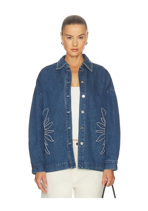 The Wolf Gang Amana Denim Shirt in Blue. Size XS. Also in S, M, L, XL.