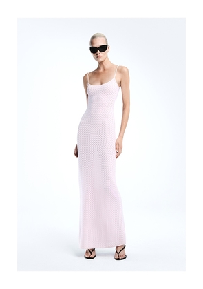 REVOLVE LOS ANGELES Chanthal Lace Stitch Gown in Pink. Size XS. Also in S, M, L, XL.