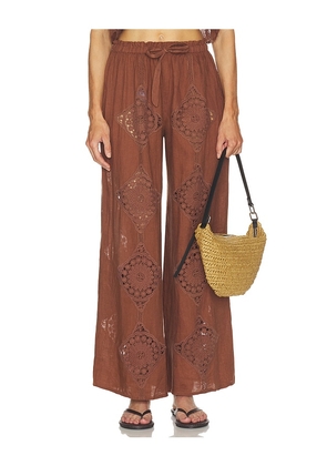 Tularosa Claudia Pant in Brown. Size XXS. Also in XS, S, M, L, XL.