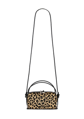 VERAFIED Cheetah Cafe Mini Bag in Brown.