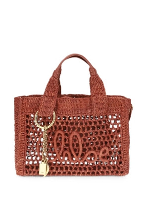 Chloé small Summer Banana east-west tote bag - Brown