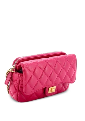CHANEL Pre-Owned Reissue 2.55 Flap Phone Holder with Chain Quilted Aged Calfskin shoulder bag - Pink