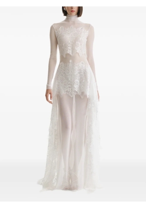 2310 STUDIO lace-trimmed maxi dress - White