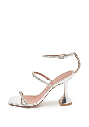 Amina Muaddi Gilda crystal-embellished sandals - Silver