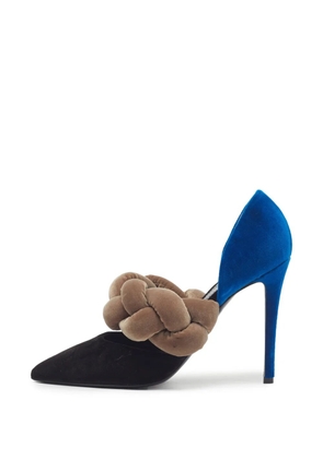 Marco De Vincenzo braided velvet heeled pumps - Black