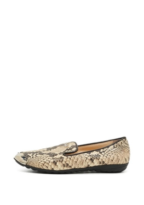 Giuseppe Zanotti Vintage python-embossed slippers - Neutrals