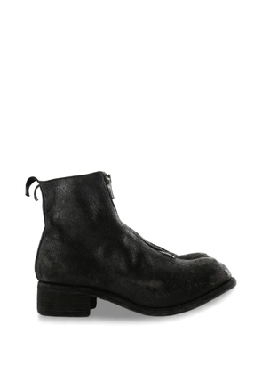 Guidi PL1 front-zip ankle boots - Black