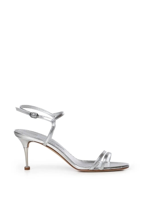 Manolo Blahnik metallic strappy sandals - Silver