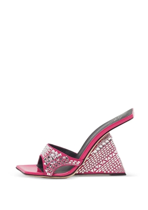 Giuseppe Zanotti Vintage Tutankamon crystal-embellished slide sandals - Pink