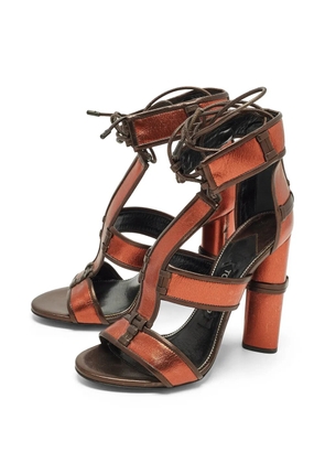 Tom Ford Vintage patchwork ankle strap sandals - Orange