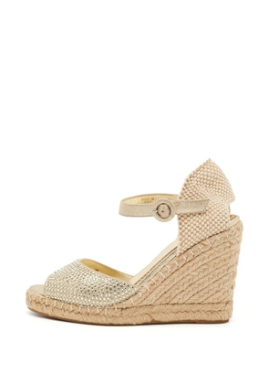 Le Silla crystal-embellished espadrille sandals - Neutrals